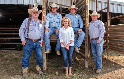 photo of the Fritsch family at their operation in Central Texas