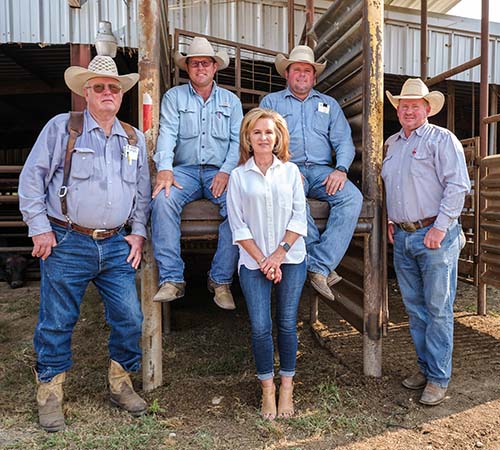 photo of the Fritsch family at their operation in Central Texas